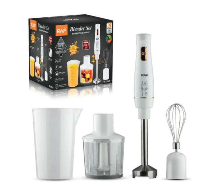 Raf 4 in 1 Blender Set 800W with 700ml Jar Hand Blender Mixer Grinder and Chopper for Kitchen Use in UAE