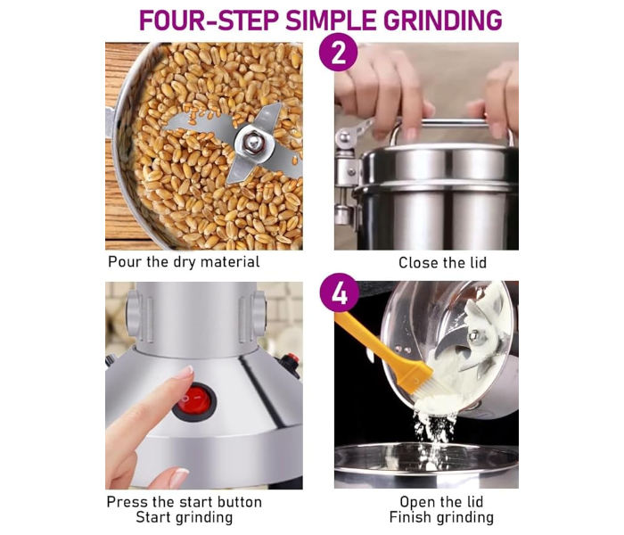 Classy Multifunctional Grinder – White Electric Grinder for Coffee, Spices & Dry Ingredients -200g in KSA