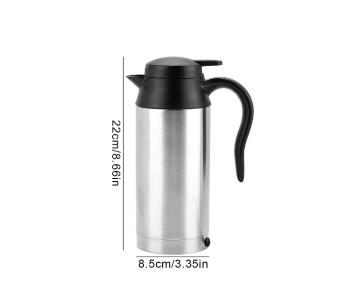 DLC 750ml Travel Electric Kettle for Car – 120W Stainless Steel Portable Hot Water Boiler with 12V Plug, Model HT2251 in KSA