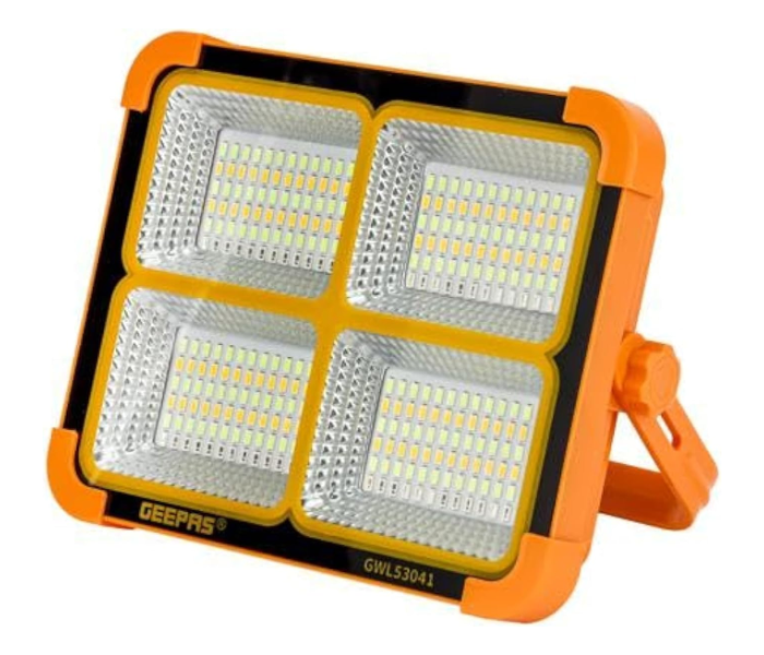 Geepas GWL53041 Rechargeable LED Work Light – Solar Panel, Lightweight, Portable, Emergency Use in KSA