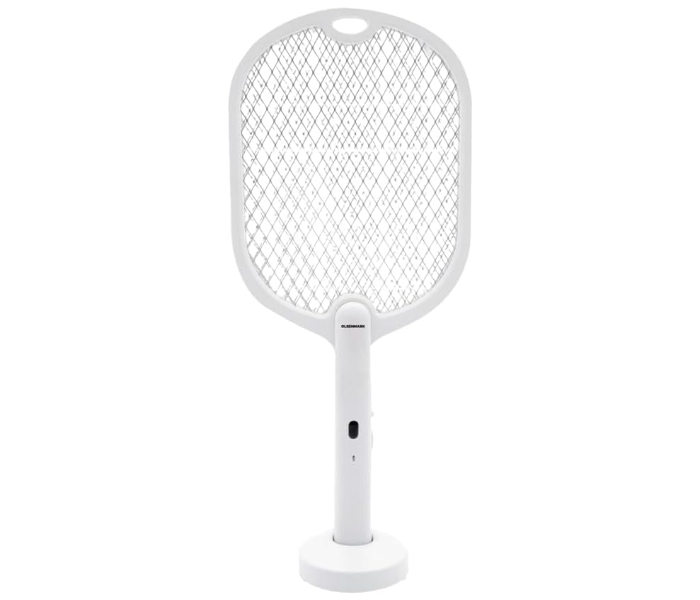 Olsenmark Electric Mosquito & Fly Swatter OMBK1873 – Rechargeable Li-ion Battery, UV Light, High Power, 4-5H Charging, White, 2Y Warranty in KSA