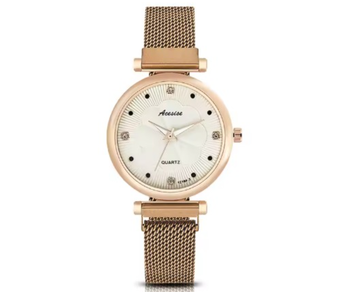Luxury Simplicity Lady Stainless Steel Strap Wristwatches Custom logo Casual Women's Magnet in UAE