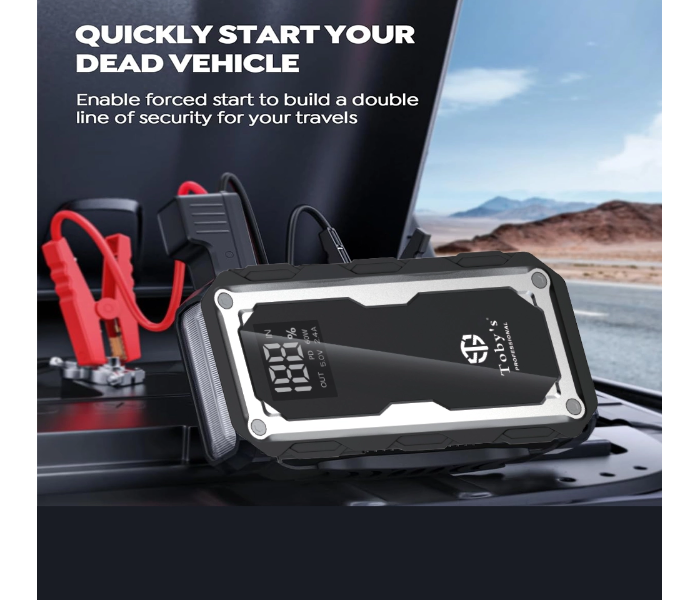Toby’s X15 Jump Starter for Cars 16000mAh and 59.2WH Power Bank for Electronic Devices in UAE