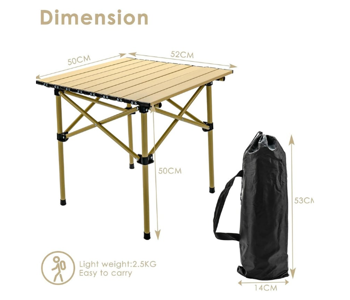Toby’s Table-13 Lightweight Foldable Camping Table with Carry Bag – Portable Use in UAE