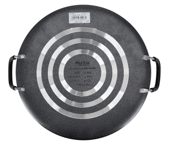 Delcasa DC1908 32.5cm Non-Stick Dosa Tawa – Durable Aluminium, Dishwasher Safe, Silicon Grip Handle in KSA