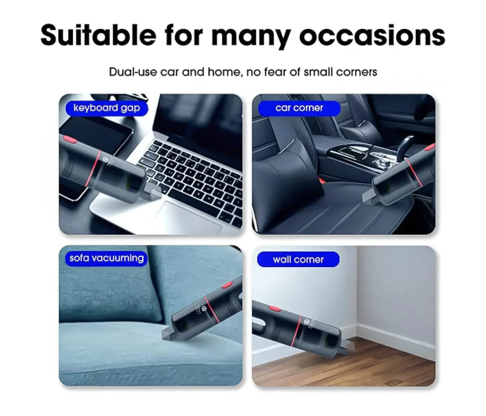 Handheld Car & Home Vacuum – 3500 Pa Strong Suction, Portable, USB Rechargeable in UAE