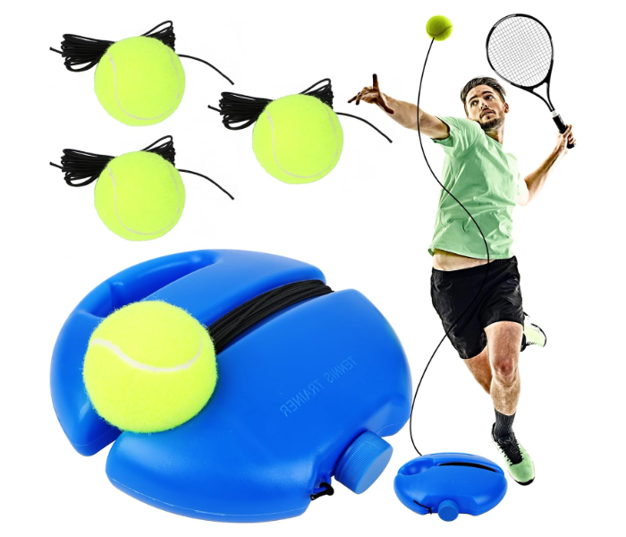Tennis Trainer Tennis Trainer Set with Rebound Balls, Portable Tennis Equipment, Tennis Ball Practice Trainer, Tennis Trainer Ball with String for Children, Players, Beginners in UAE