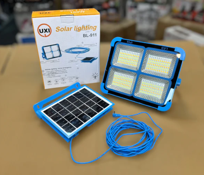 UXI BL-911 Solar Flood Light | Portable LED Emergency Light with Panel & USB Charging in UAE
