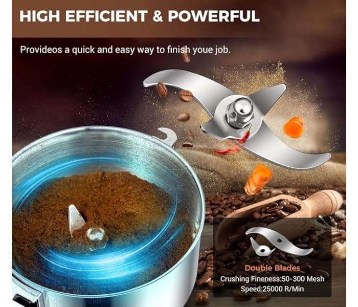 Classy Multifunctional Grinder – White Electric Grinder for Coffee, Spices & Dry Ingredients -200g in KSA