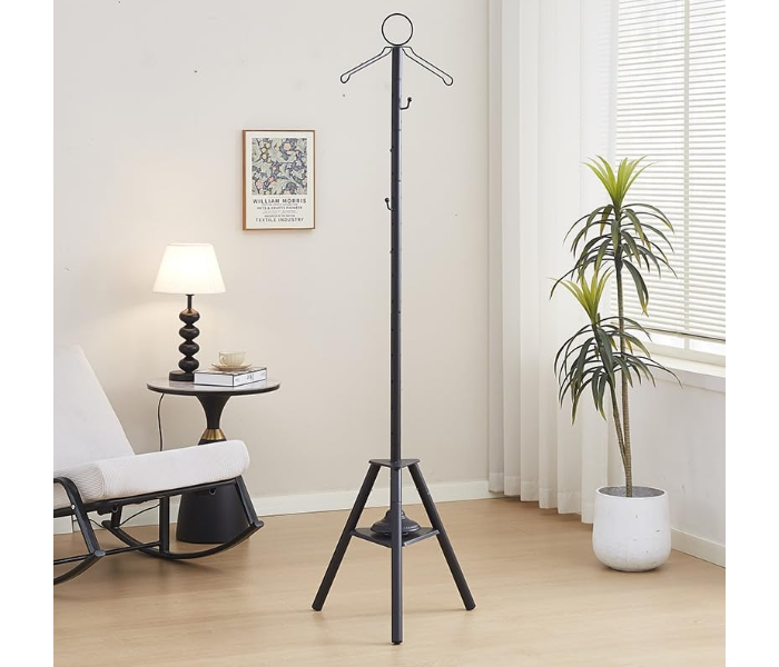 DENX DX3619 Aromatherapy Floor Clothes Hanger – 175 cm Height, Durable Iron Construction with Integrated Censer for Fragrance, Elegant Multi-Purpose Clothes Stand for Home, Majlis & Boutiques in KSA