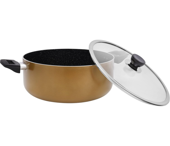 Royalford RF10242 6-Piece Granite Cookware Set – Non-Stick Aluminium Pots & Pans with Glass Lids, Induction Base in KSA