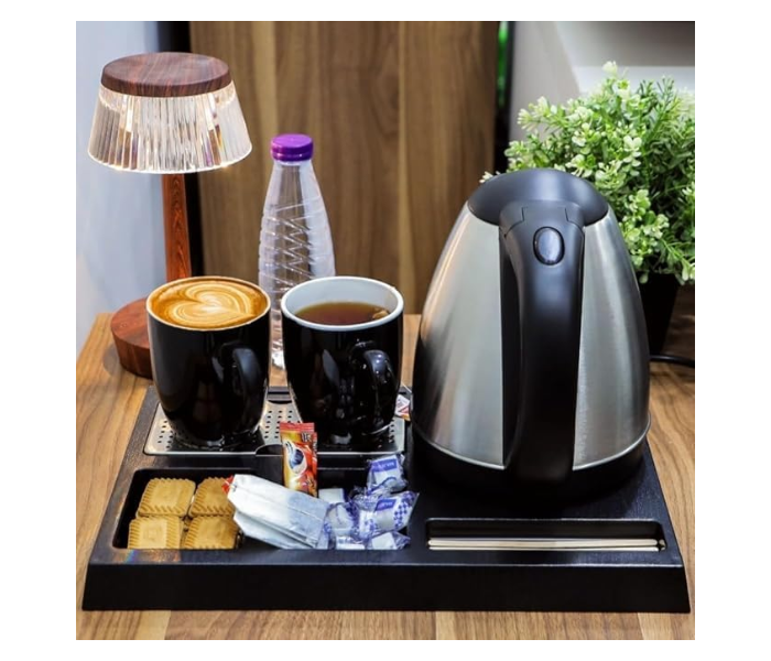 Hotel Kettle Set with Cup and Serving Tray 1200ml 1350W in KSA