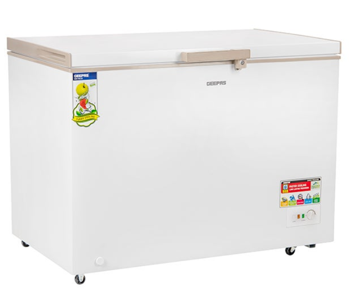 Geepas GCF3702WSH-1 316L Chest Freezer with Adjustable Thermostat – White in KSA