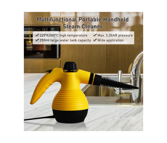Multifunctional Portable Handheld Steam Cleaner High Temperature Pressurized Steamer Cleaning Machine with Nozzles Extension Soft Tube for Kitchen Bathroom Furniture Car in KSA