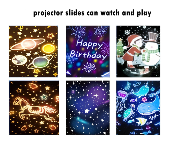  Star Projection Night Light – 360° Rabbit Rechargeable Night Light-Ceiling Projectionv in UAE