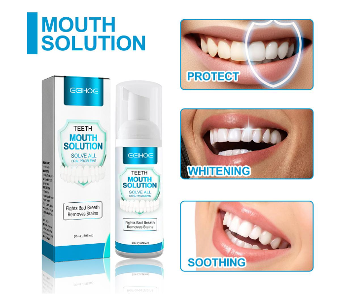EELHOE 50ml Teeth Whitening Mousse Remove Tooth Stains Toothpaste Teeth Corrector Teeth Whitening Booster Foaming Toothpaste in UAE
