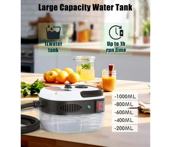 2500W Multifunctional High-Temperature High-Pressure Steam Cleaner, 10s Rapid Heating Portable Cleaning Tool for Car, Kitchen, Bathroom and Commercial Use, Various Nozzles, Large Capacity Water Tank in UAE