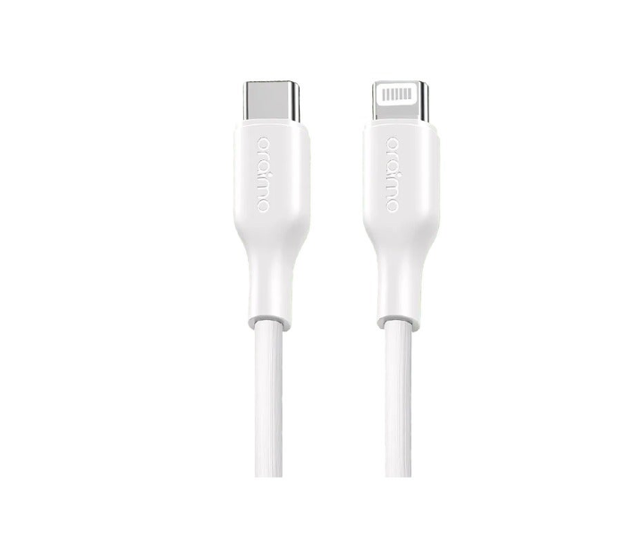 ORAIMO RobustLine 30W Type-C to Lightening Cable | White (3A, 1M) OCD-114CL-WH in KSA