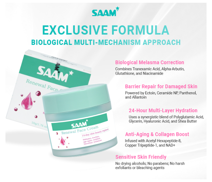 SAAM Renewal Face Cream – All-in-One Solution for Melasma & Freckles in UAE