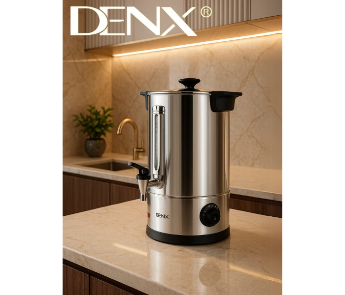 DENX DX3406 Electric Water Boiler, 10L Capacity, Fast Boiling, Safe Stainless Steel Hot Water Dispenser with Tap – For Home, Office & Events in UAE