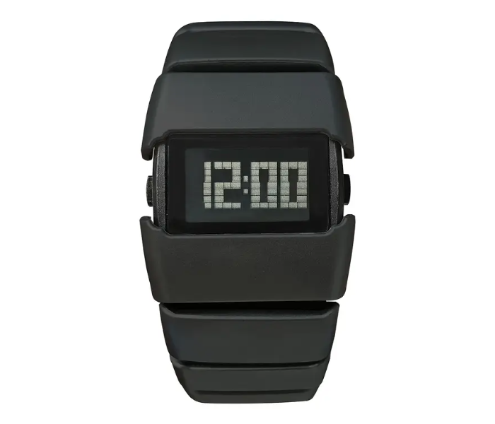 Mens Stylish Digital Wrist Watch with Unique Square Dial and Durable Strap Black in UAE
