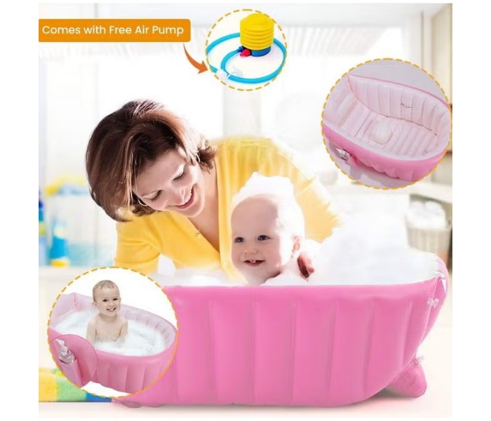 Inflatable Tub, Portable Tub, Non-Slip Tub, Tub Seat, Built-in Air Pump Foldable Shower Tray Travel Tub in UAE