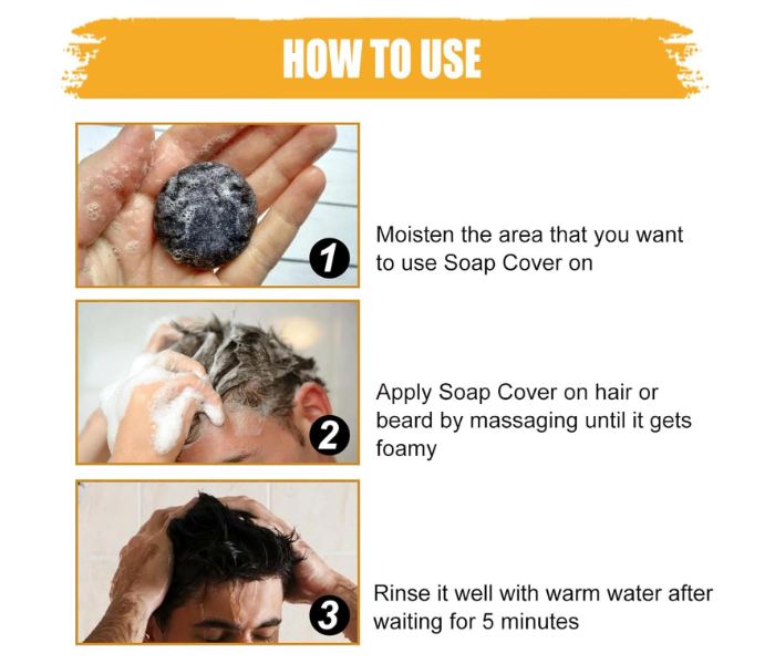 Gray Hair Reverse Bar Soap，Natural Black Soap for Gray Hair Coverage, Darkening Shampoo Bar with Ginseng & Black Sesame, Vegan, Moisturizing & Scalp Care for Men Women in UAE