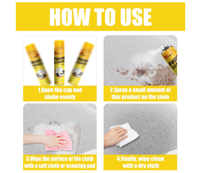 All Around Master Foam Cleaner, Foam Cleaner for Car Interior, 650 ml Multifunctional Car Foam Cleaner, Car Interior Foam Refinisher Cleaner, for All Purposes, for Car Interior, Kitchens in UAE