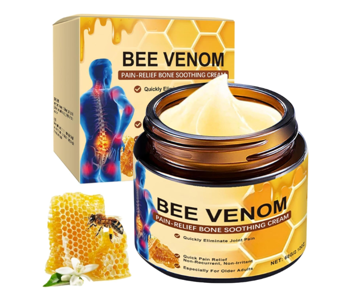 Bee Venom Joint Cream, Bee Venom Cream for Arthritis, BeeVenom Pain Relief BoneCream, BeeVenom Joint Muscle Effective Relief for Back, Neck, Hands, Feet, Knee(1pack, 60g) in UAE