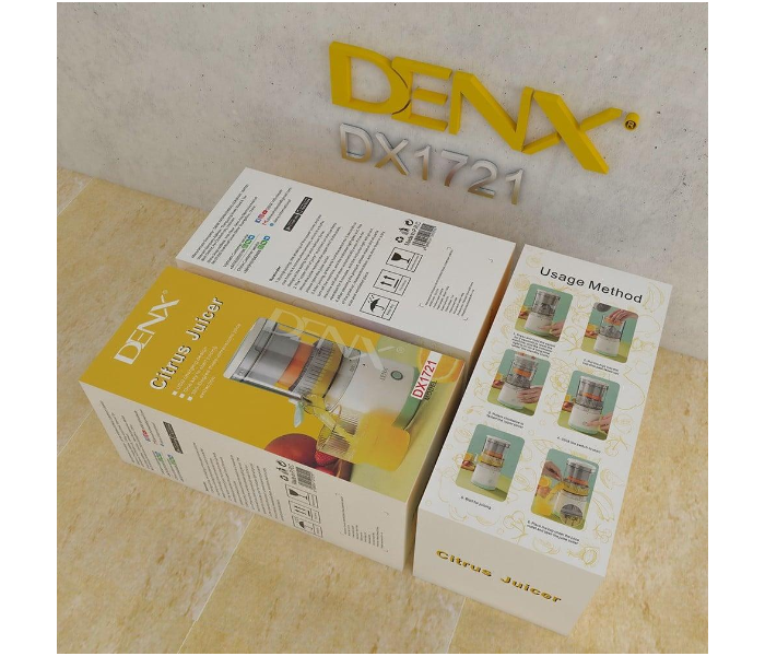  DENX 1721 Hands-Free Portable USB Charging Powerful Electric Juicer Cordless Fruit Juicer, Multi functional 1-Button Easy Press Lemon Orange Squeezer Machine for Kitchen in KSA