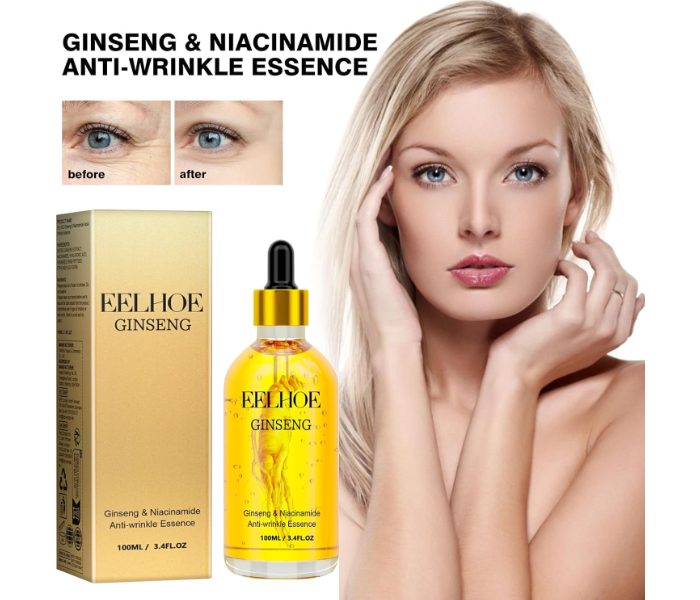 Ginseng & Niacinamide Anti-Wrinkle Essence - Deep Repair, Enhanced Elasticity, Smooth Fine Lines, and Visible Reduction in Wrinkles, Crow's Feet, and Sagging Skin. Reveal Radiant Revitalized Skin in UAE