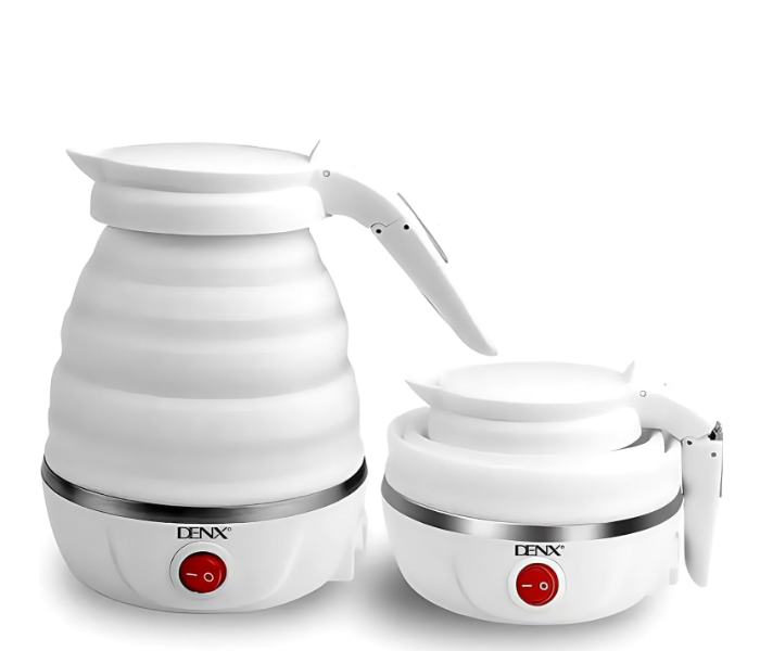 DENX 500W Portable Folding Electric Kettle 600ml Capacity Dual Voltage Lightweight Foldable Travel Water Boiler in UAE