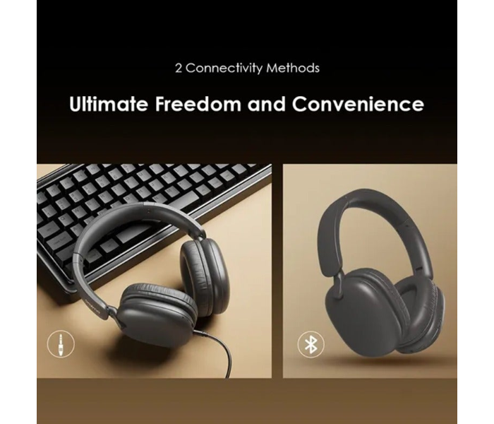 ORAIMO BoomPop Lite ENC Over-Ear Wireless Headphonest | OHP-317-BK Speed Black in KSA