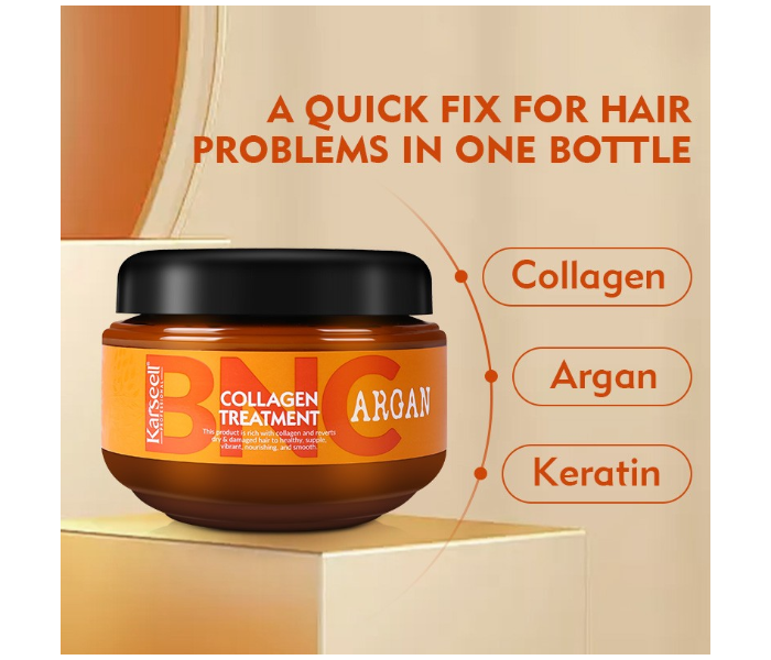 Karseell BNC Collagen Hair Treatment Mask Deep Repair Conditioner Argan Oil Collagen Hair Mask for Dry Damaged Hair All Hair Types 16.90 Oz 500ml in UAE
