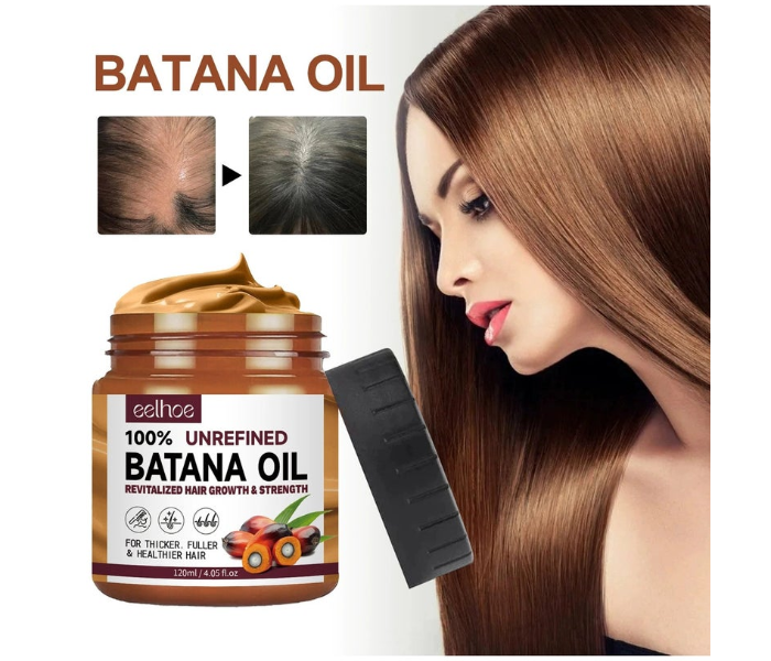 Batana Oil for Revitalized Hair Growth & Strength 100% Unrefined Thickens Fuller Healthier Hair, Organic Hair Treatment 120ml/4.05fl.oz in UAE
