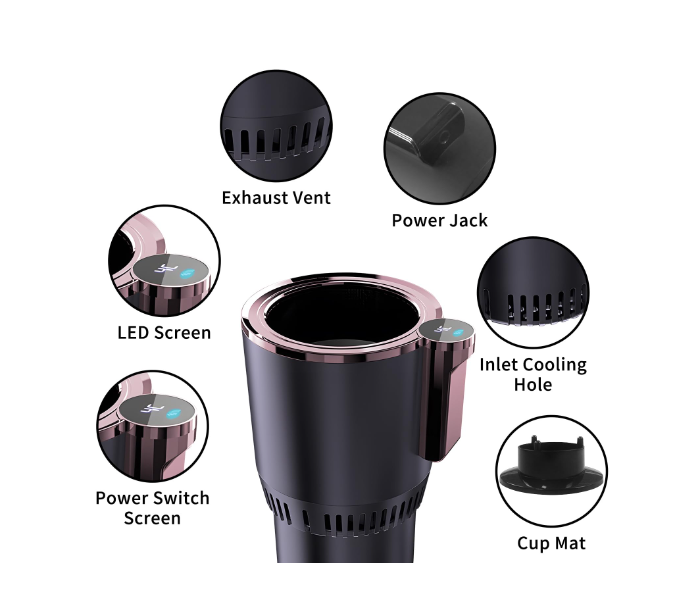 Smart Car Cup Holder for Cooling and Heating, Cigarette Lighter Operation DX4601 in UAE