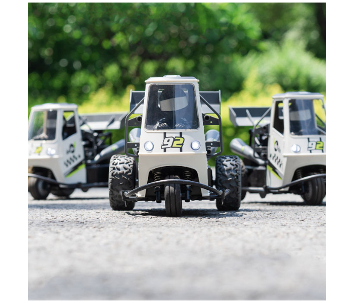 Remote Control Drift Tricycle Truck with Spray, Lights & Sound | 2.4GHz RC Stunt Car for Kids & Adults | Off-Road 3-Wheel Racing Vehicle with Rechargeable Battery, Shock Absorber & Simulation Driver in UAE