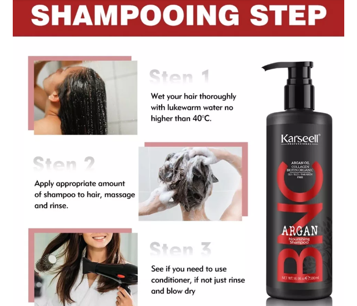 Karseell BNC Collagen & Argan Shampoo for Dry & Damaged Hair – 500 ml in UAE