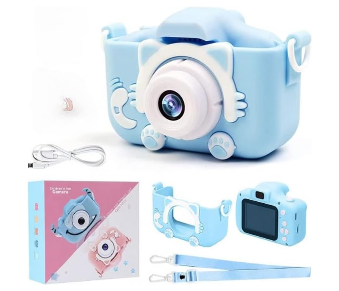 Kids Digital Fun Camera HD Toddler Camera Photo and Video Toy Best Gift for Girls and Boys - Blue in UAE