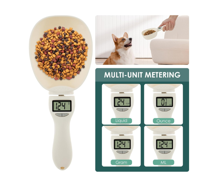 Digital Spoon Scale, Electronic Measuring Spoon, Weighing Spoon Scale, 800g/1g, High Precision with LED Display, Feeding Spoon with Removable Handle for Pet Food, Flour, Support Unit g/oz/ml/Cup in UAE