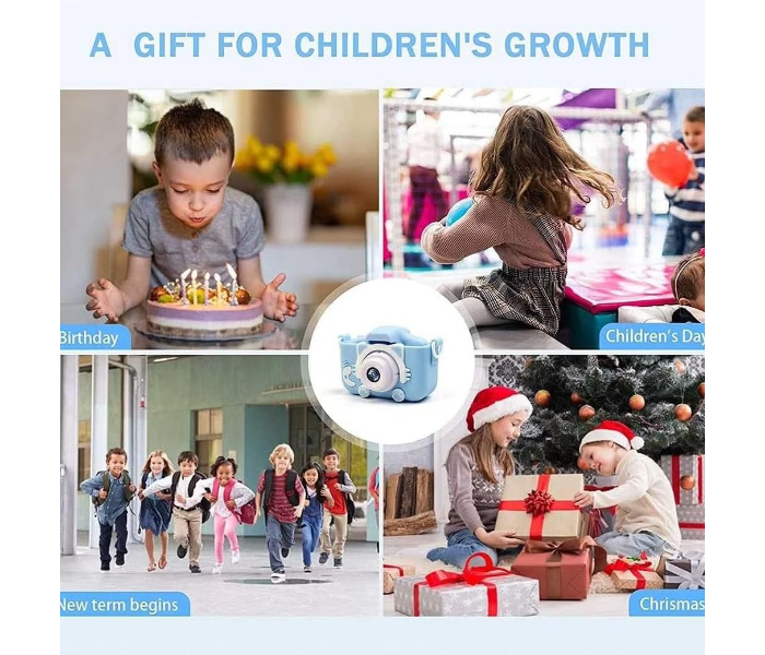 Kids Digital Fun Camera HD Toddler Camera Photo and Video Toy Best Gift for Girls and Boys - Blue in UAE