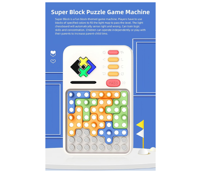 Superblock Puzzle Game Console 1030 Game Levels Labyrinth Game Concentration / Logical Thinking Training Parent-Child Interaction Toy for Children/Teenagers Gifts for Boys/Girls in UAE