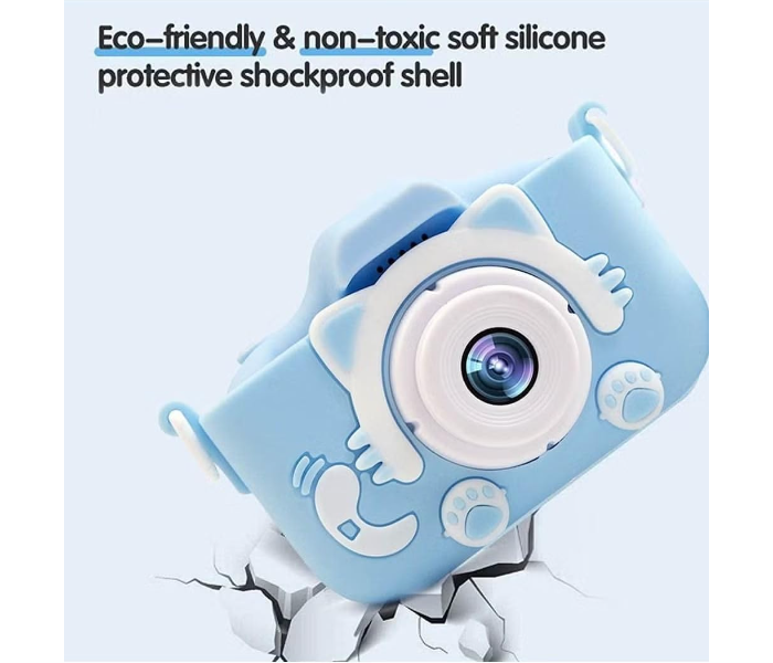 Kids Digital Fun Camera HD Toddler Camera Photo and Video Toy Best Gift for Girls and Boys - Blue in UAE