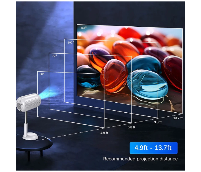 Smartbarry HT10 Home Outdoor Intelligent Integrated LED 4K Projector in UAE