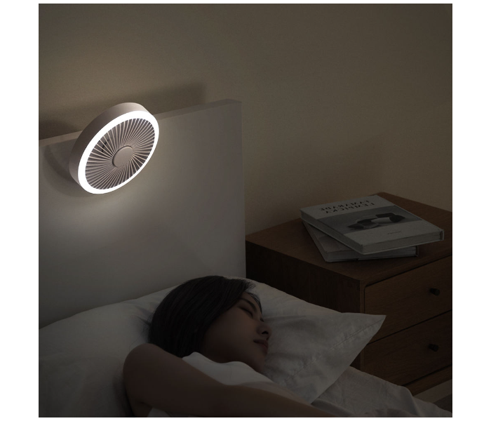 Generic Aromatherapy LED Light Mini Portable Ceiling Fan Rechargeable Camping Bedroom Small Portable USB Outdoor Ceiling Fan A in KSA