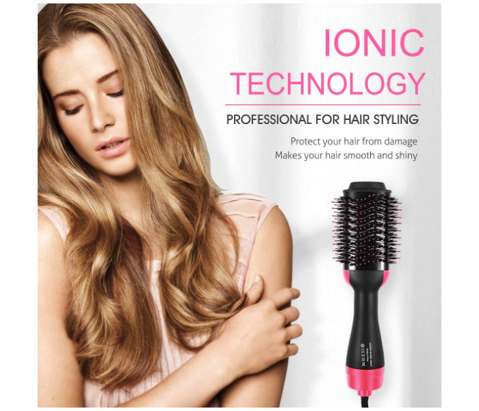 Generic 3 In 1 One Step Hair Dryer and Styler - Pink and Black in UAE