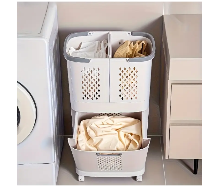 Removable Laundry Basket Classification Thickened Storage Rack Household Storage Bucket in UAE