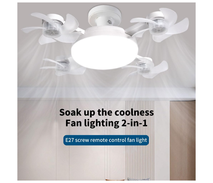 4 Head Drone Fan Lights Modern 4-Head Ceiling Drone Fan with Light - Remote in UAE