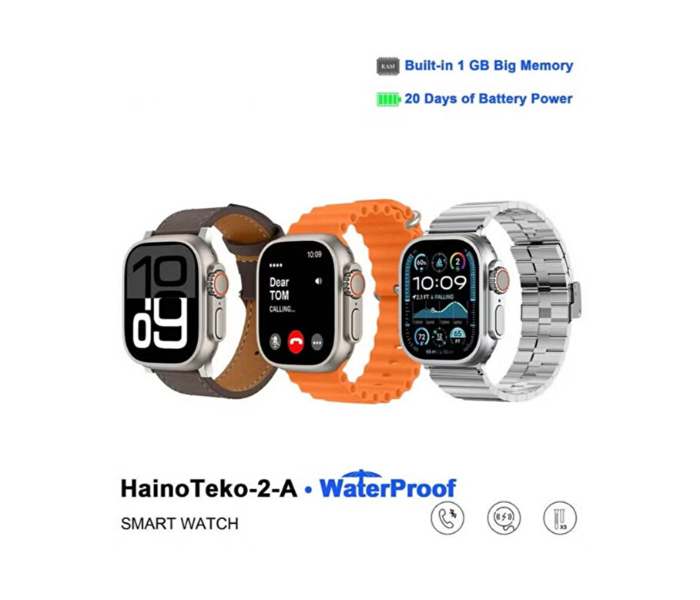 MACON Haino Teko 2 A Smartwatch With Waterproof Full Screen AMOLED Display 20 Days Battery Life and 3 Pair in UAE