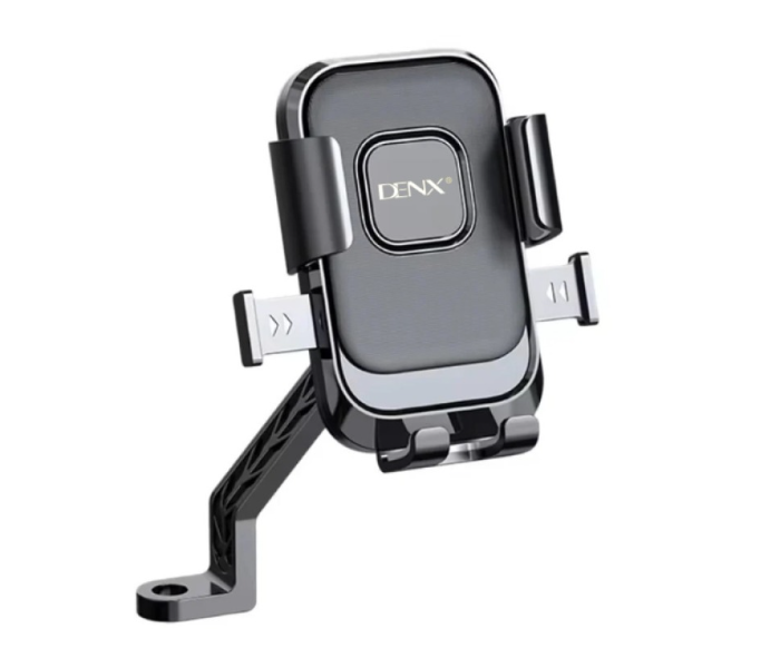 Denx Model DX1262 Motorcycle Phone Holder, Universal Bike/Scooter Handlebar Mount, 360° Rotation, Anti-Shake Firm Grip, One-Hand Operation in UAE
